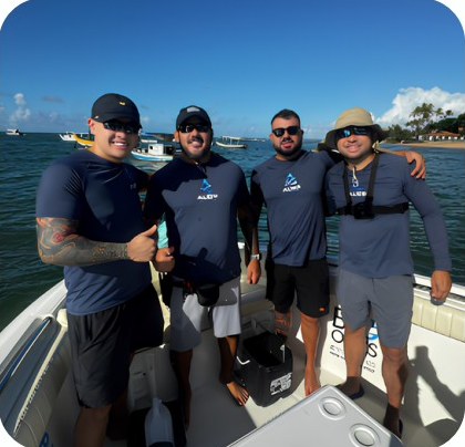 Equipe Aube Fishing a bordo